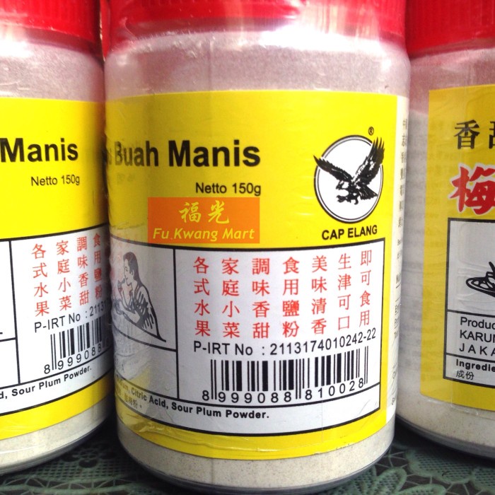 

Instan-Masak-Bumbu- Bumbu Buah Kiamboy Manis Pedas Cap Elang 150 Gram - Manis -Bumbu-Masak-Instan.