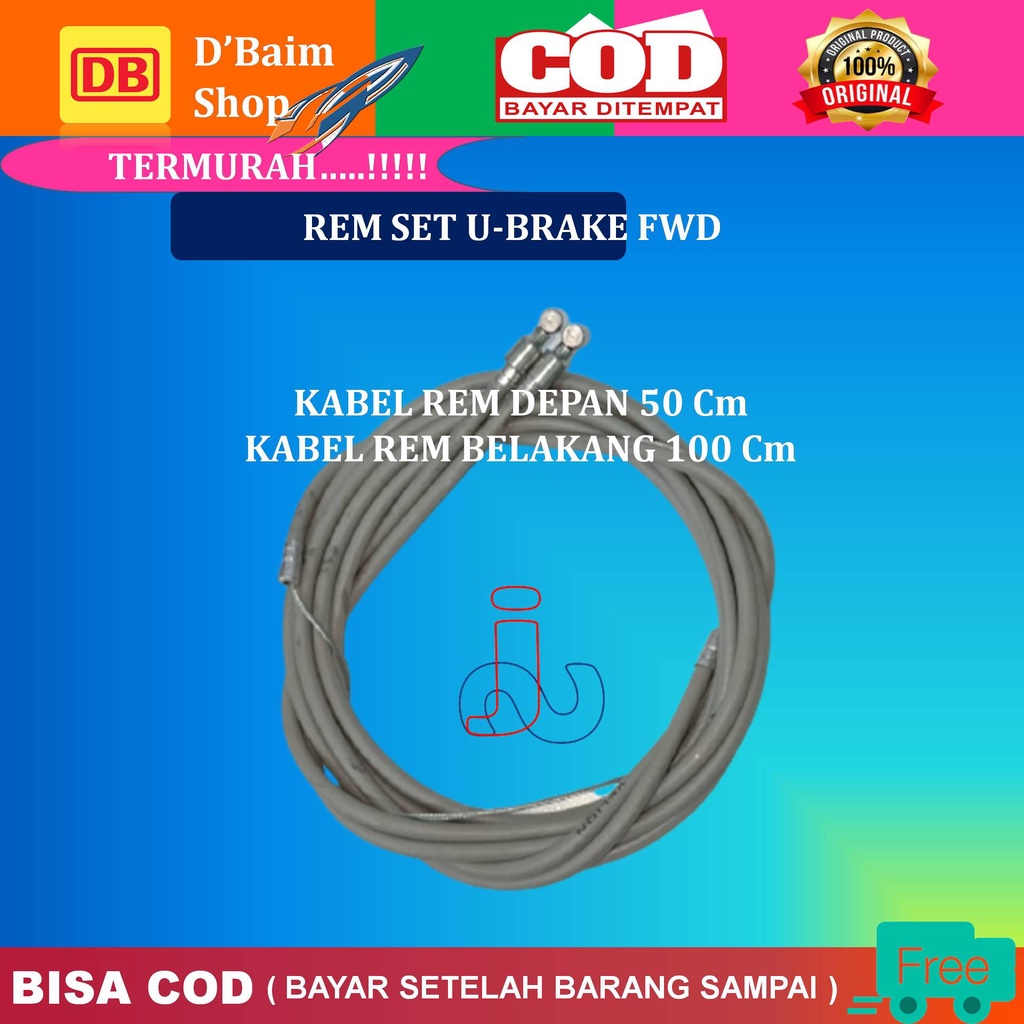 Rem Sepeda Jenis  U Brake Sudah Satu Set  (U Brake Set )