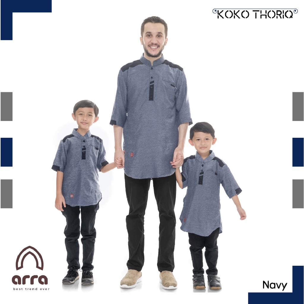 Baju Koko Couple Ayah Dan Anak Lengan Pendek Arra Thoriq Baju Kokoh Muslim Kurta Pakistan