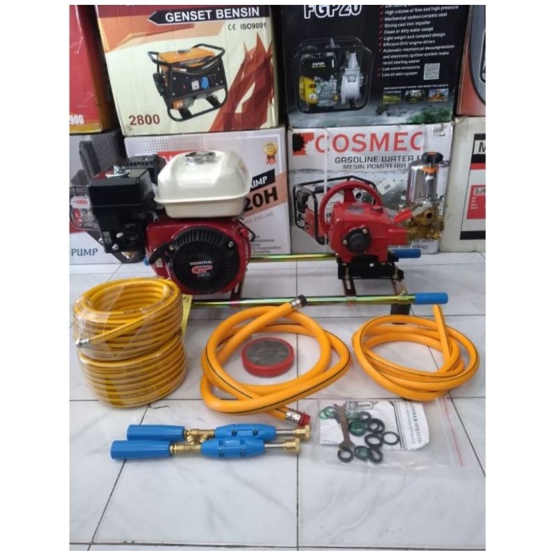 Steam  bensin cuci motor mobil HONDA GP160  Sprayer +2selang +2stik