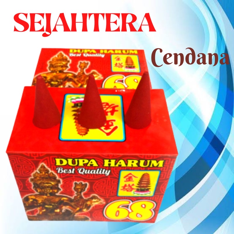 Dupa Tumpeng 68 Wangi “Cendana” Kotak 250gr Merah