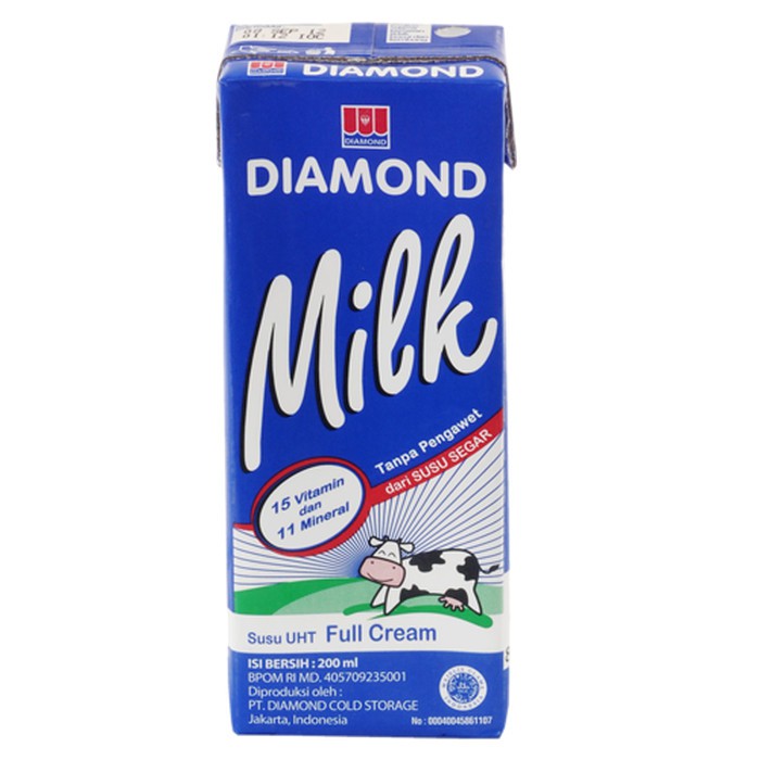

Diamond Milk Susu UHT Full Cream 200ml