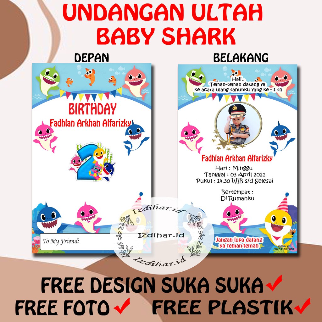 (UNDANGAN ULTAH) /Undangan ulang tahun / undangan ultah / undangan cetak / cetak undangan