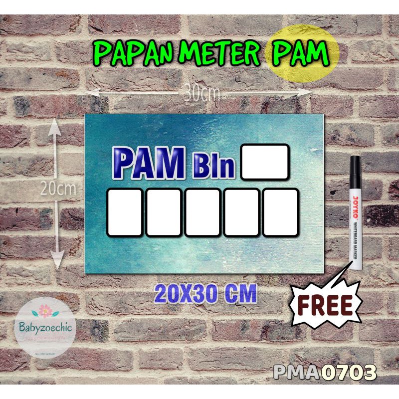 

Zoe Papan Meter Listrik PLN PAM motif Unik - Pastel 03