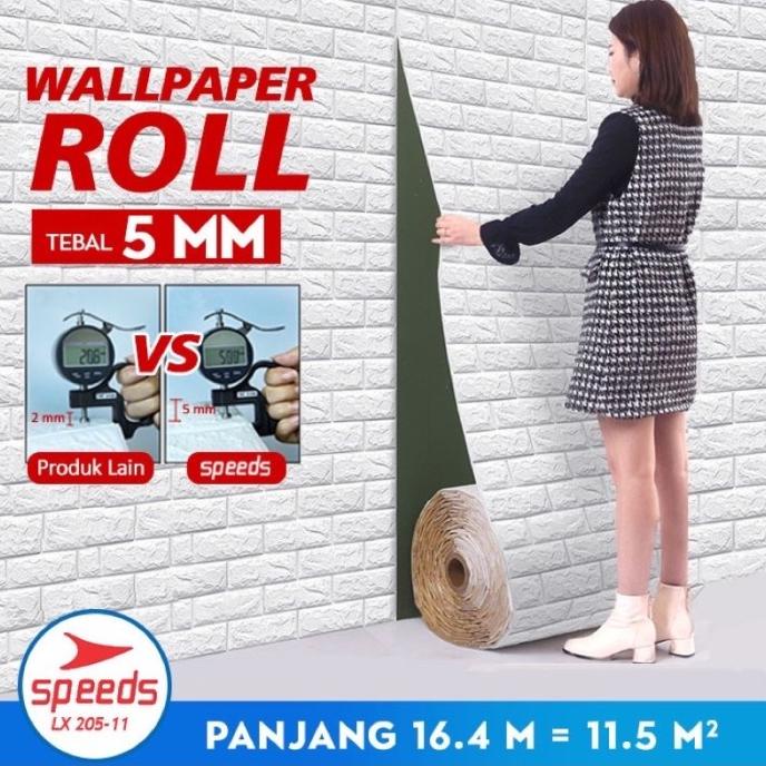 Wallpaper Dinding Roll Wallpaper 3D Wallpaper Dinding Batu Bata 205-1 Xigria