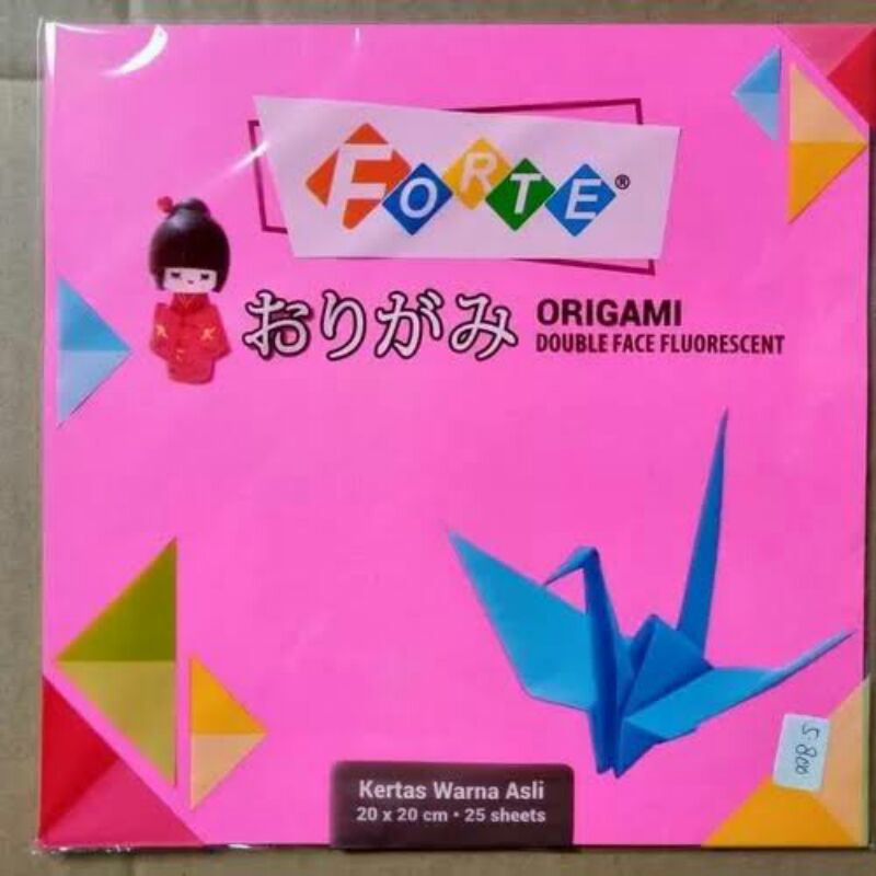 

Kertas Origami Forte Double Side 20x20 / Kertas Lipat 2 Sisi