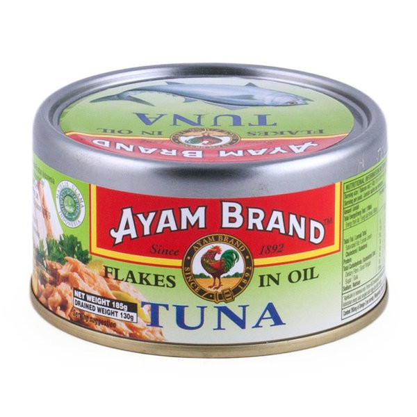 

AYAM BRAND Flakes in Oil Tuna 150gr - Ikan Tuna Giling Minyak Kalengan
