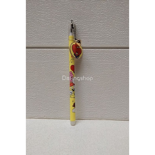 Dalingshop / PULPEN GEL BT21 + GANTUNGAN UNIK LUCU BT21 / PEN BT21 / PEN SQUID GAME + GANTUNGAN BONEKA GOYANG  / PULPEN SQUID GAME-Kunig+Bel