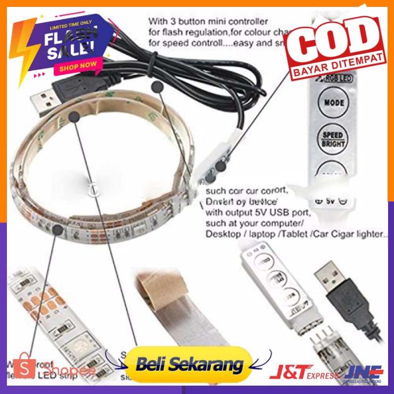 MALITAI Mood Light Led Strip 5050 RGB with USB Controller - SMD2835