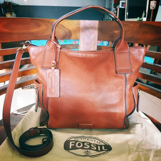 SOLD  Tas fossil emerson brown large