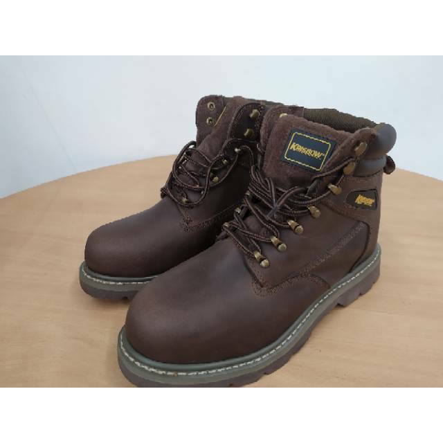 Safety Shoes Original Vulcan 6 Inch "KRISBOW" Full Kulit (Warna Coklat & Warna Hitam)
