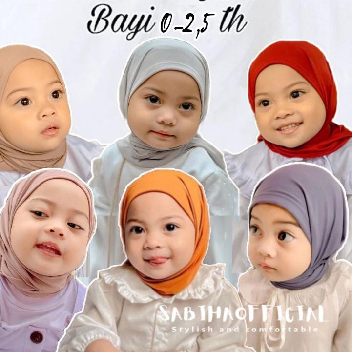 Shopeng Day jilbab anak PASTAN NEWBORN XS 0-2,5 tahun jersey | pashmina instan anak | hijab anak ins