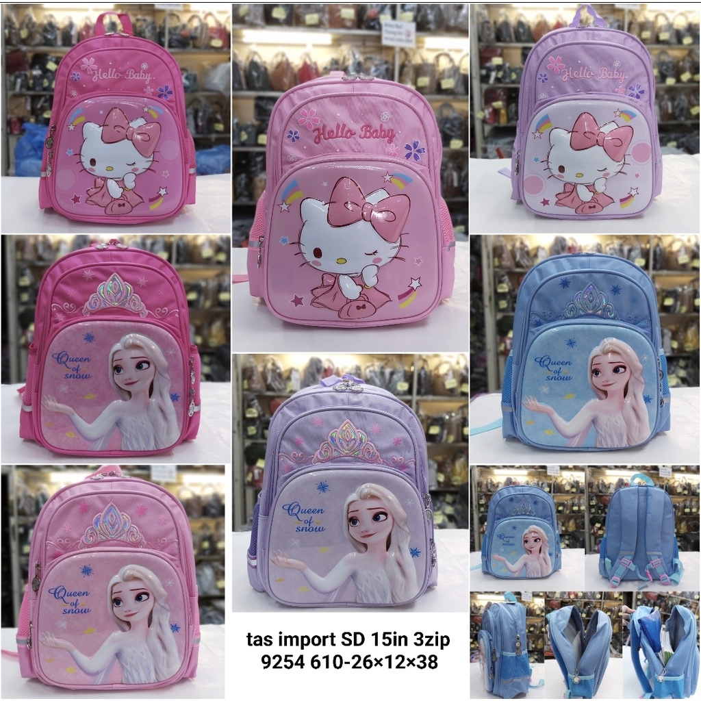 Tas import ransel sd timbul anak perempuan dan anak laki