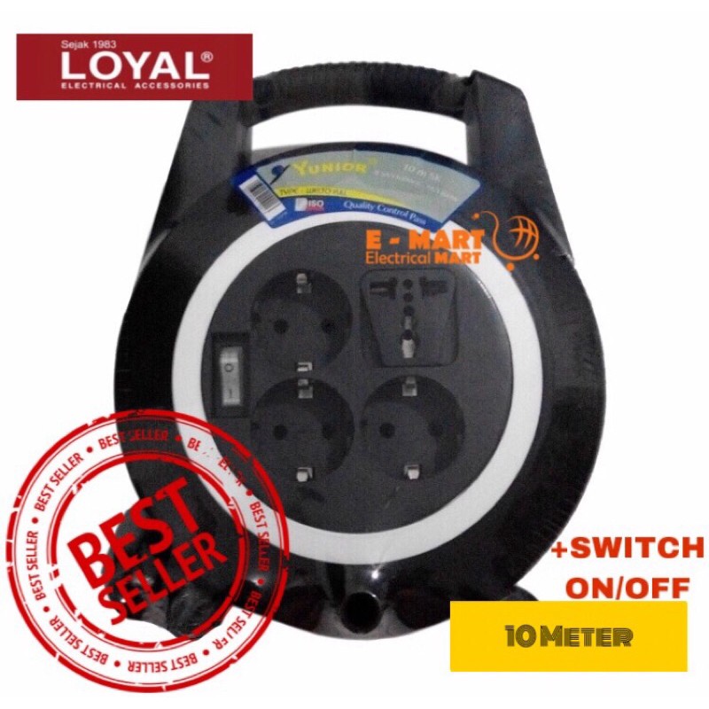 LOYAL Welto Kabel Roll 10M 15M Switch / Kabel Roll 10Meter 15Meter LY110SK LY111SK GROSIR