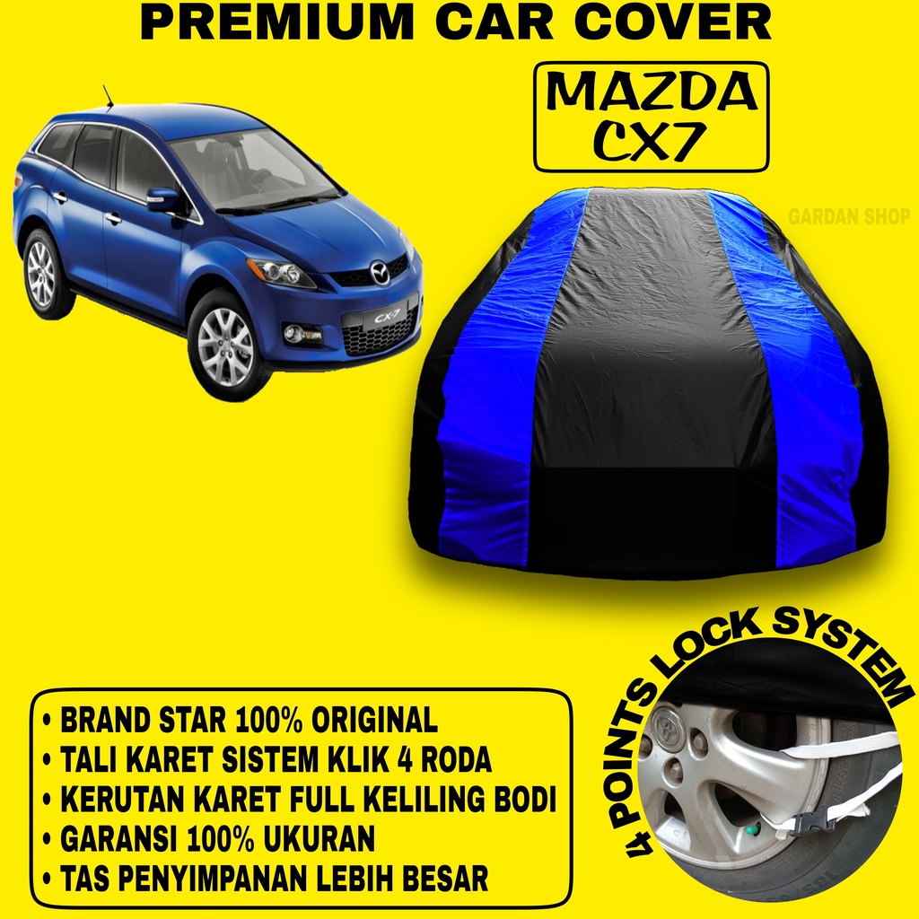 Body Cover MAZDA CX7 Sarung Strip BIRU Penutup Pelindung Selimut Bodi Mobil Mazda CX7 PREMIUM Blue