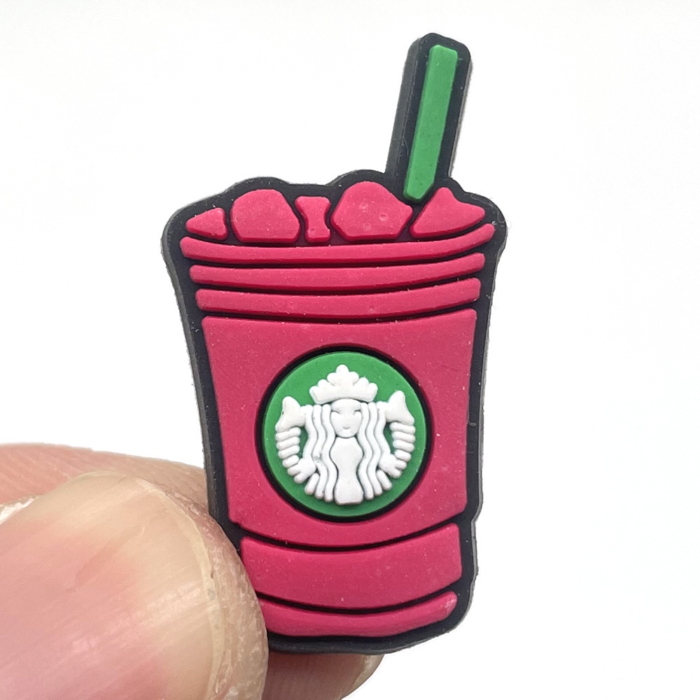 Charms Desain Sepatu Milk tea Coffee jibbitz crocs Untuk Dekorasi Gelang