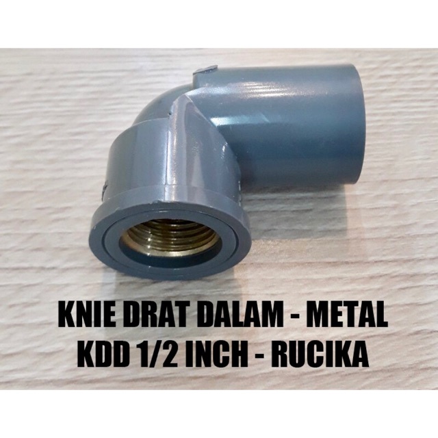 Keni | Elbow Aw Pvc Pipa Pralon Air Drat Dalam Kuningan 1/2” Rucika