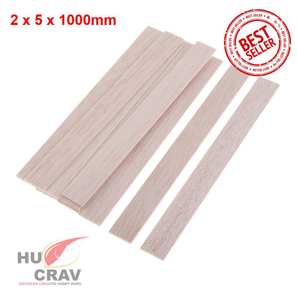 Balsa Strip 2x5 x1000mm Kayu Stik Stick Maket Arsitek Diorama BRIDGE