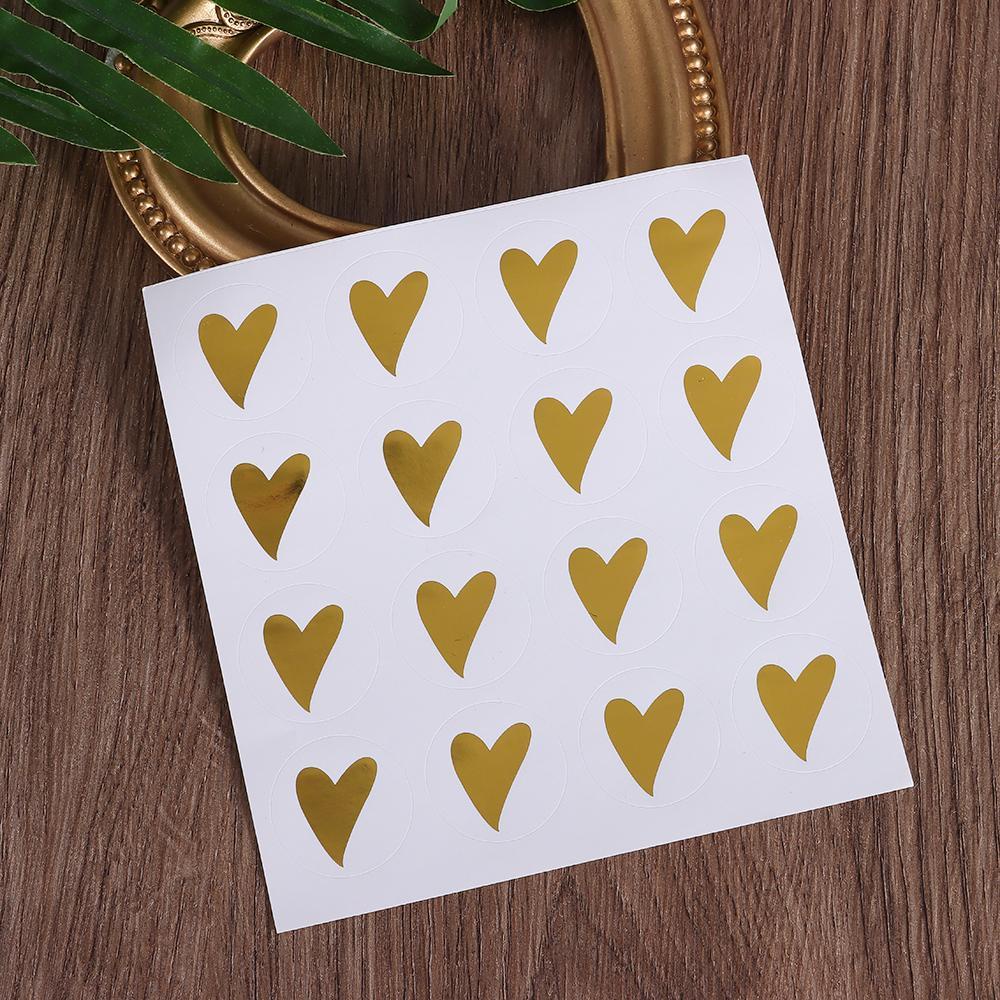 Preva 80/160pcs Handmade Stiker Suvenir Pernikahan Bronzing Baking Perhiasan Penyegelan Craft Cinta Hati