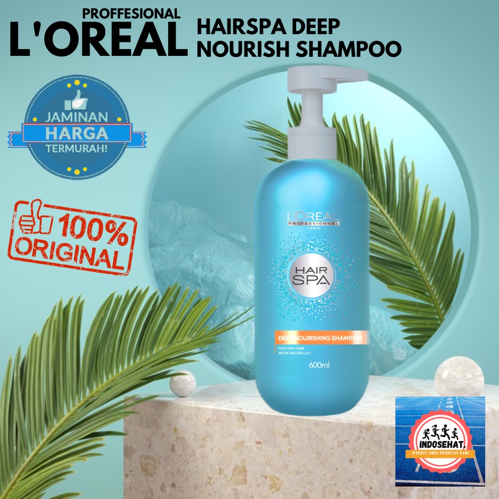 LOREAL Hair Spa Deep Nourishing Shampoo - Shampo Perawatan Rambut Kering Rusak Rontok 600 ml