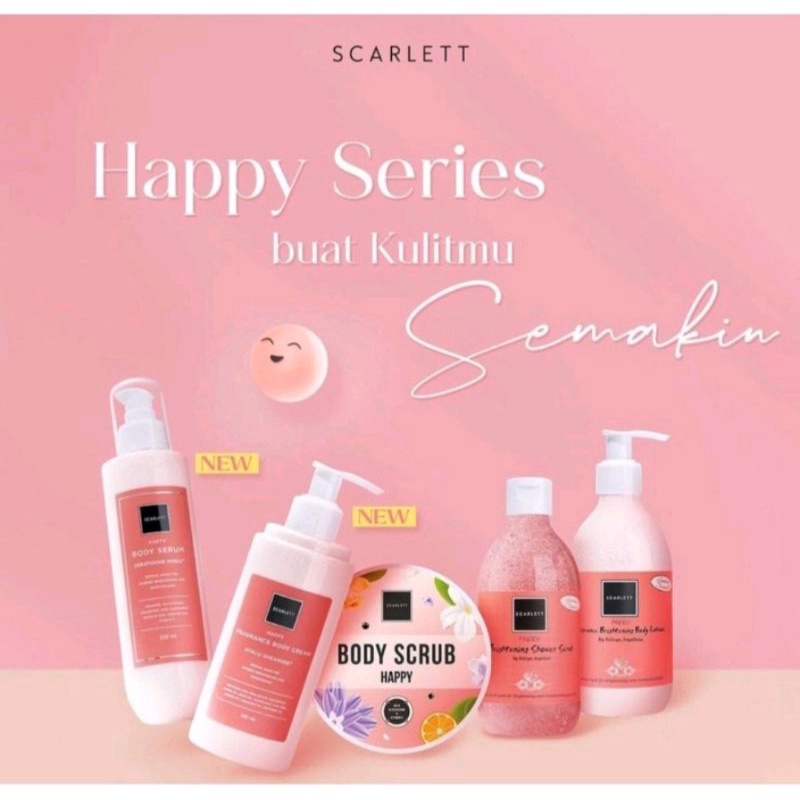 SCARLETT LOVING JOLLY CHARMING HAPPY SERIES LOTION BODY CREAM SERUM SHOWER SCRUB