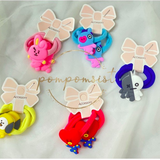 [ISTY] [2pcs] KUNCIR DONUT BTS / IKAT RAMBUT DONAT BTS BT21 / KARET RAMBUT KARAKTER KOREA