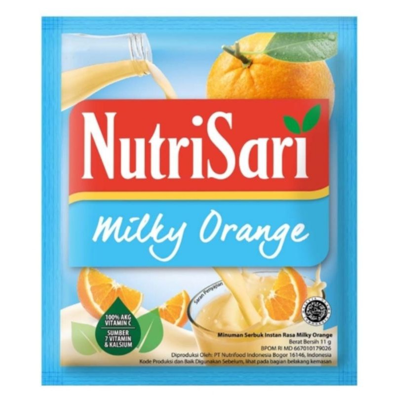 

NUTRISARI MILKY ORANGE - minuman jeruk vitamin c @ 10 sachet