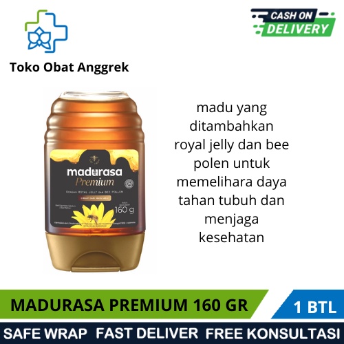 

MADURASA PREMIUM 160 GR/MADU DENGAN ROYAL JELLY/BEE POLEN