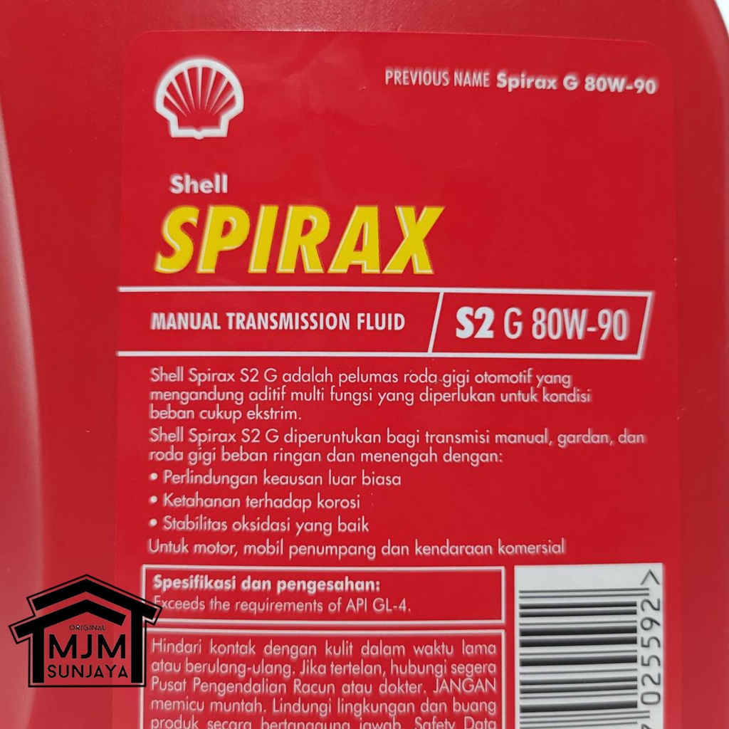 Oli Shell Spirax S2 G 80W-90 Transmisi Manual Gardan Persneling 80W90 1 Liter