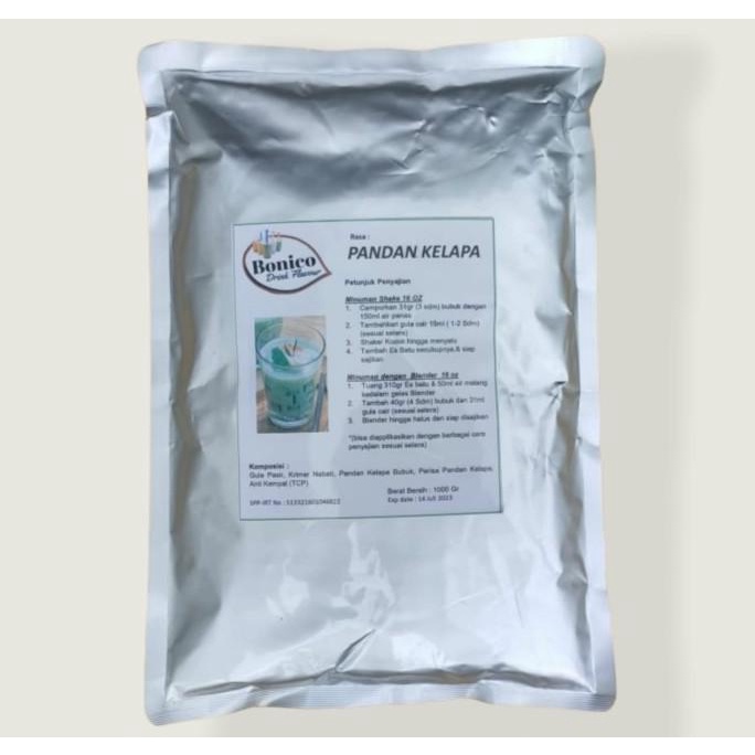 

(:(:(:(] BONICO PANDAN KELAPA 1Kg Bubuk Minuman Drink Powder kekinian KLEPON