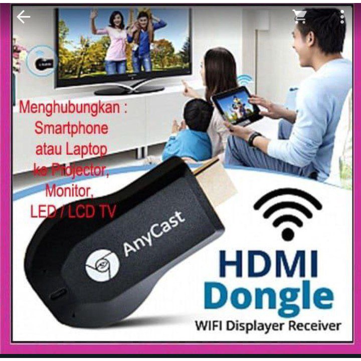 Hdmi dongle displayer receiver alat  penghubung dari Hp ke Tv murah berkualitas