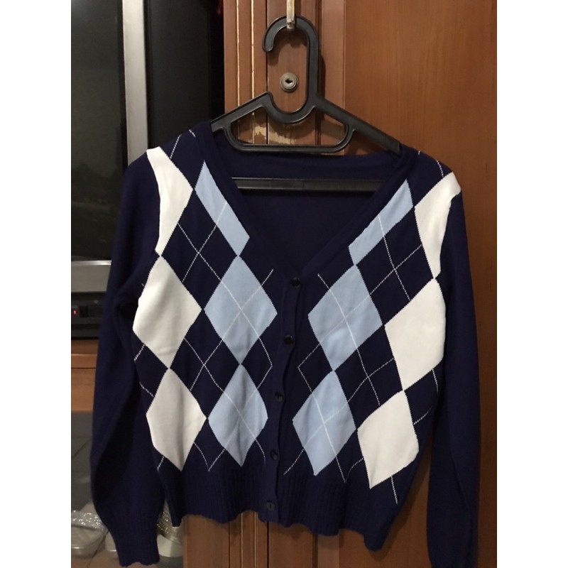 Cardigan argyle brandy melville dupe preloved