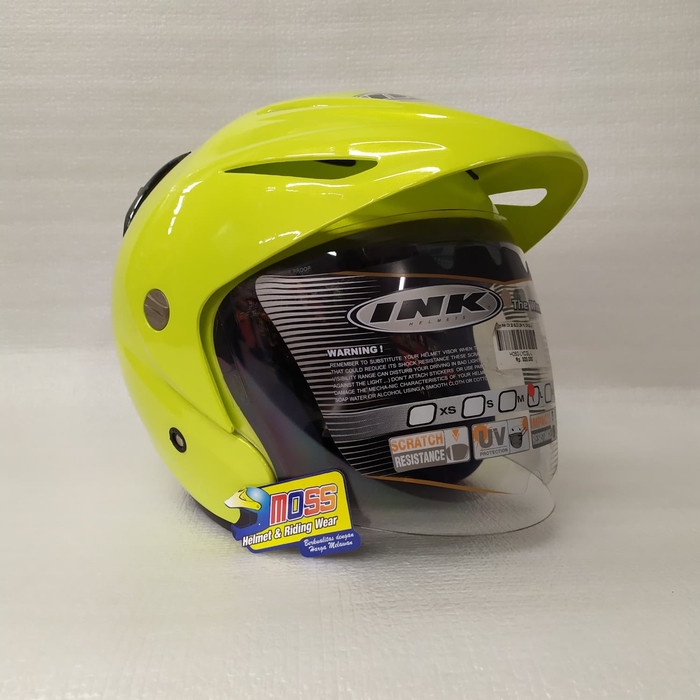 Helm INK CX 22 CX22 Solid Polos L. Yellow | Halfface | Original| SNI