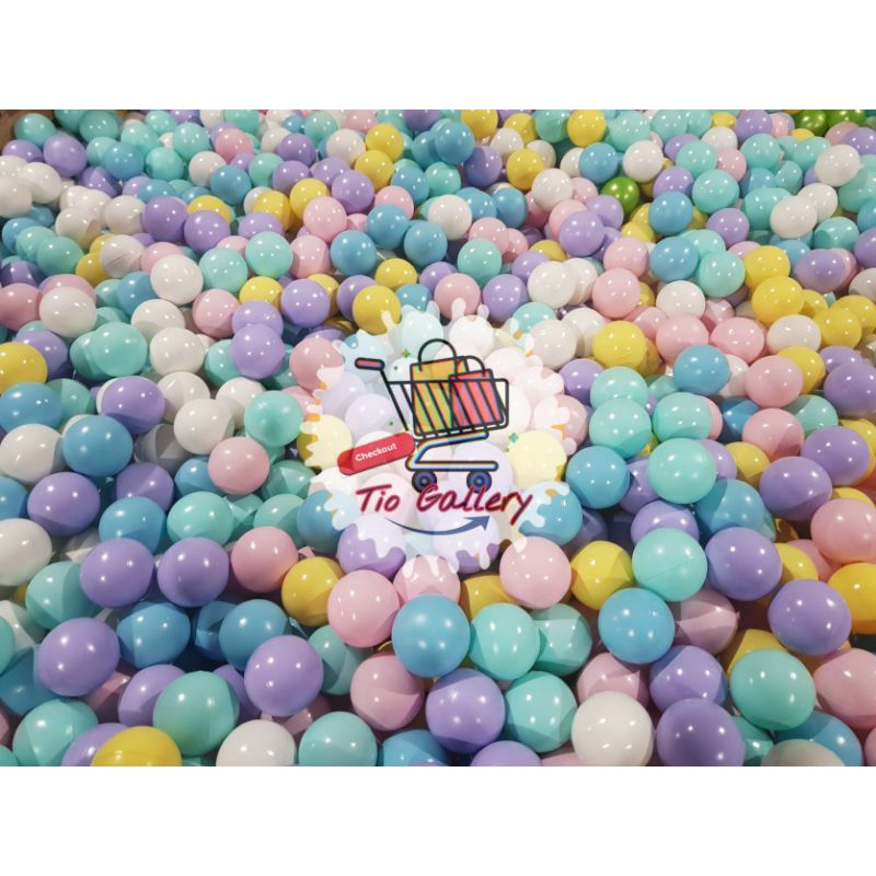 Mandi Bola Anak Warna Pastel ber SNI isi 100 pcs 1Kg