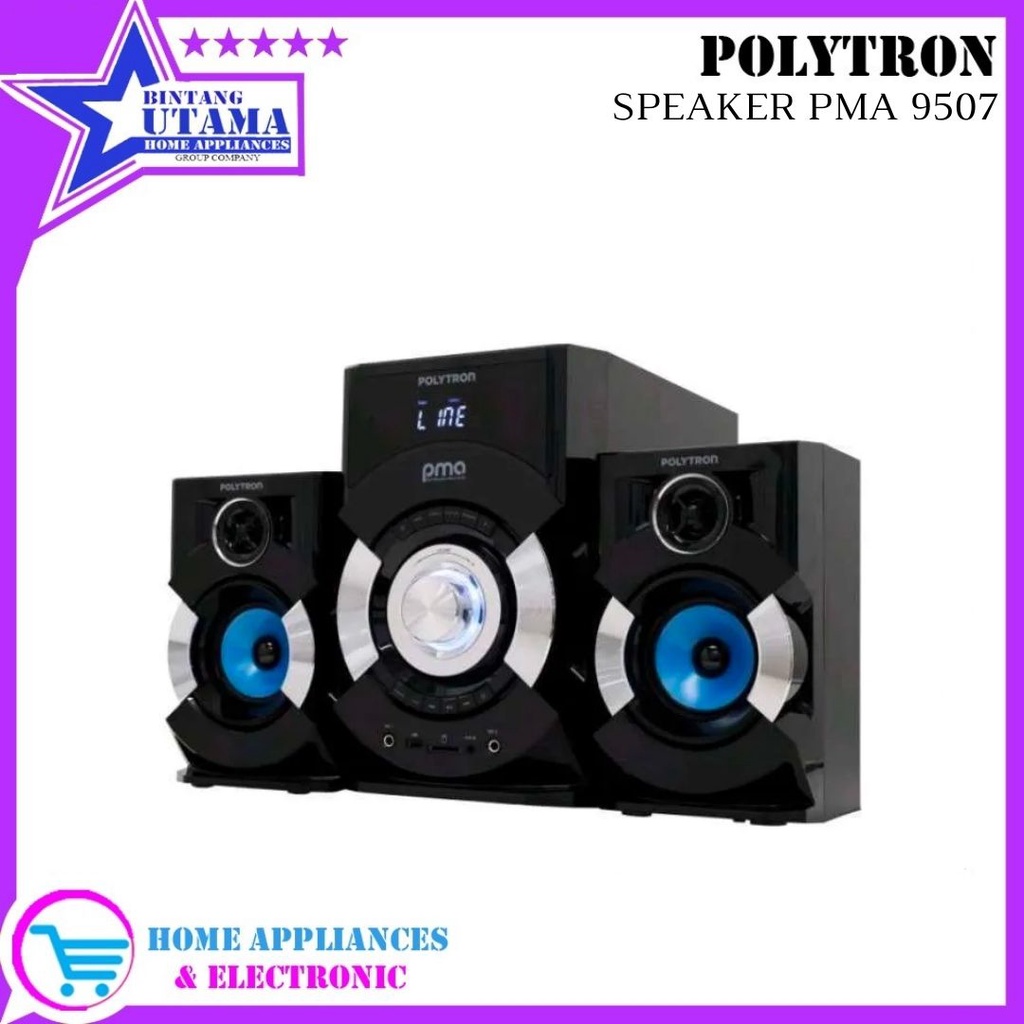 (COD) SPEAKER POLYTRON PMA9507 / PMA 9507 / PMA-9507 (BLUETOOTH / KARAOKE / AUX) GARANSI RESMI / ORI