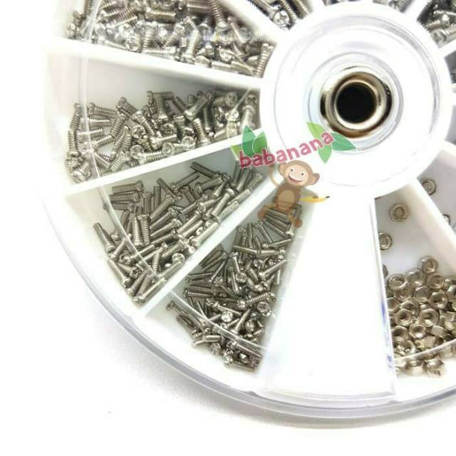 1000pcs stainless bolt screw glasses baut kacamata jam