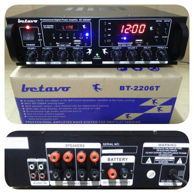 Amplifier walet Betavo BT 2206T