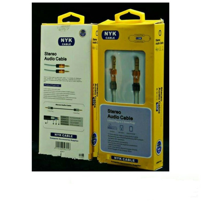 NYK Cable Jack Audio 3,5 to 3,5 mm Male to Male