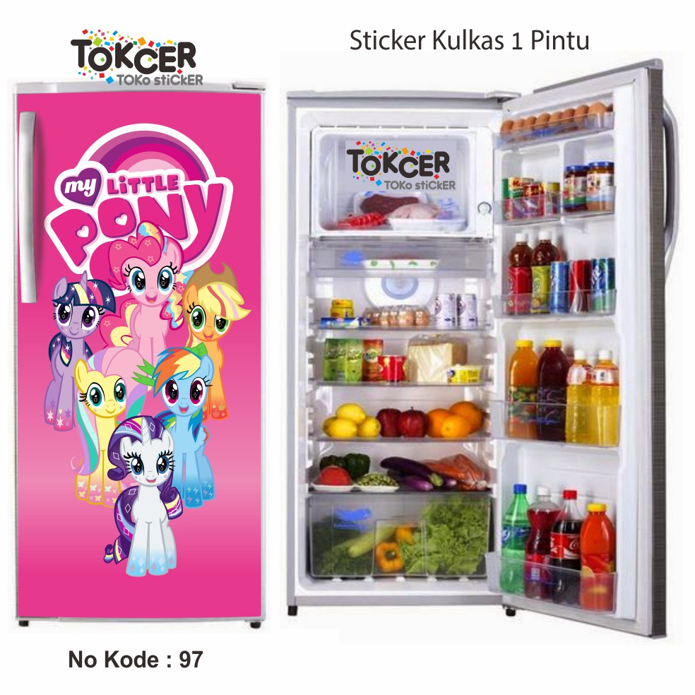 Stiker Kulkas 1 Pintu dan 2 Pintu MY LITTLE PONY