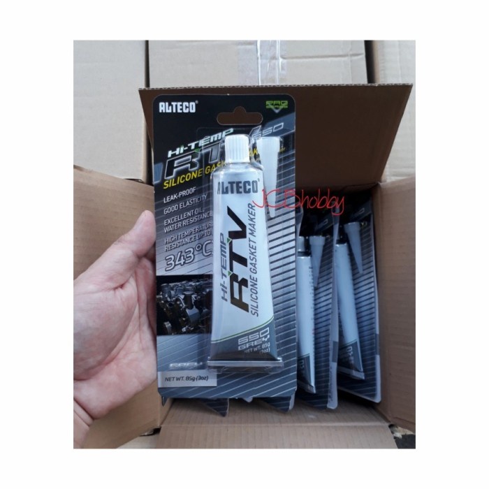 Lem Gasket Tahan Panas 343C Alteco RTV Silicone Hi Temp Lem Packing Mesin Radiator