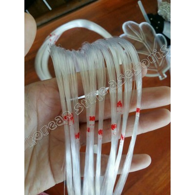 Senar bening 0.8mm untuk bahan kerajinan tangan gelang/kalung