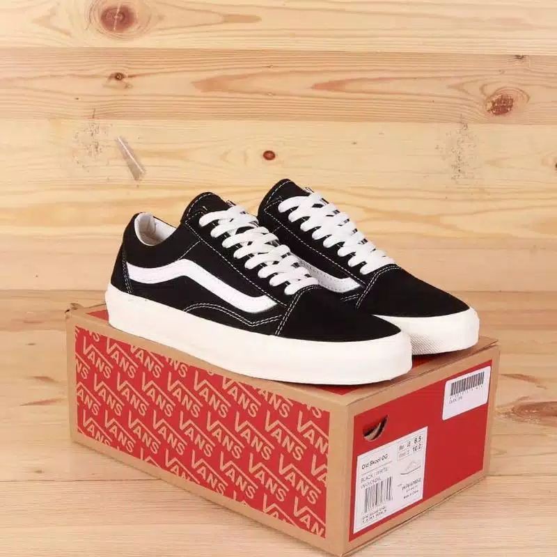 COD SEPATU VANS OLSDKOOL OG BLACK & WHITE waffle premium
