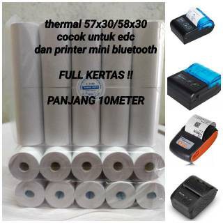 

Kertas Thermal Paper 58x30mm 57x30mm Struk Kasir POS 58mm
