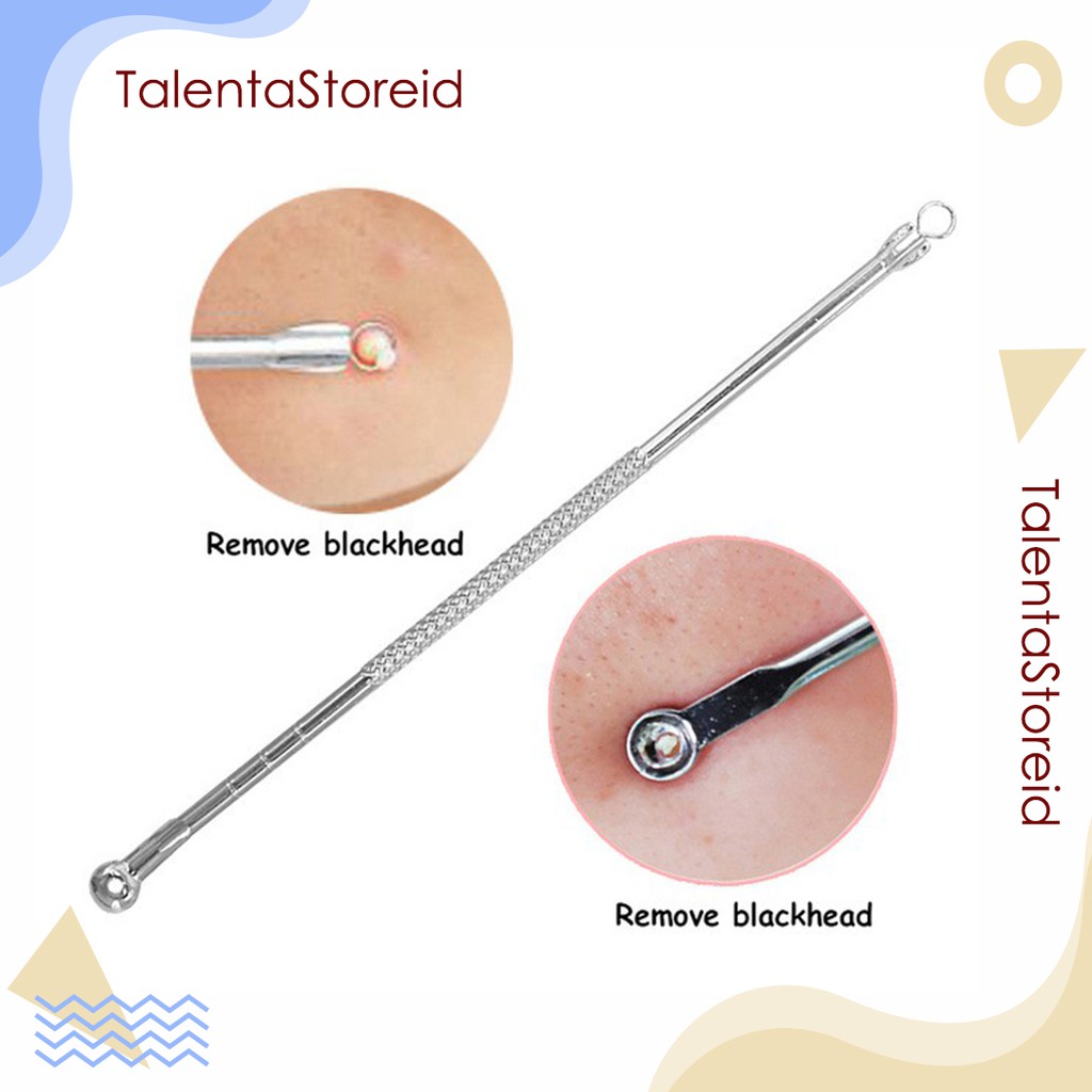 Alat Pencet Komedo Jerawat Set 2 In 1 Skin Acne Pimple Needle Kit