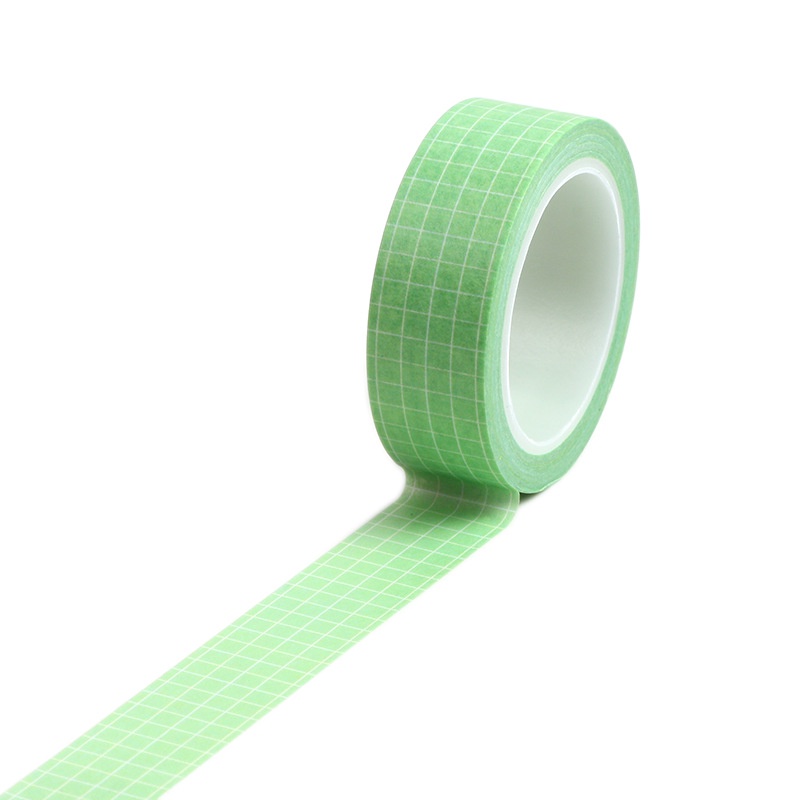 15mmx10m 7 Colors/set Journal Sticker Solid Color Grid Washi Tape Masking Tape for Scrapbooking