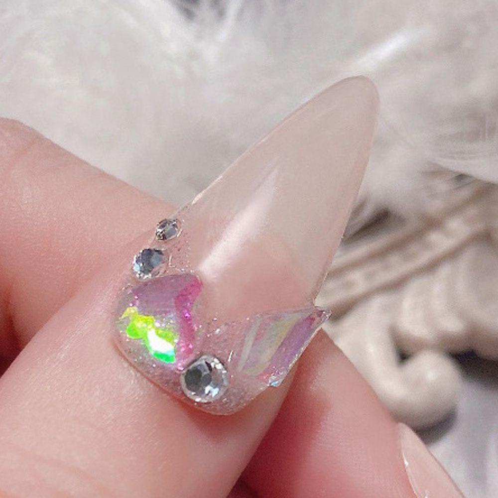 Mxbeauty Dekorasi Nail Art Korea Cinta Hati Beruang Es Transparan Perhiasan Kuku DIY