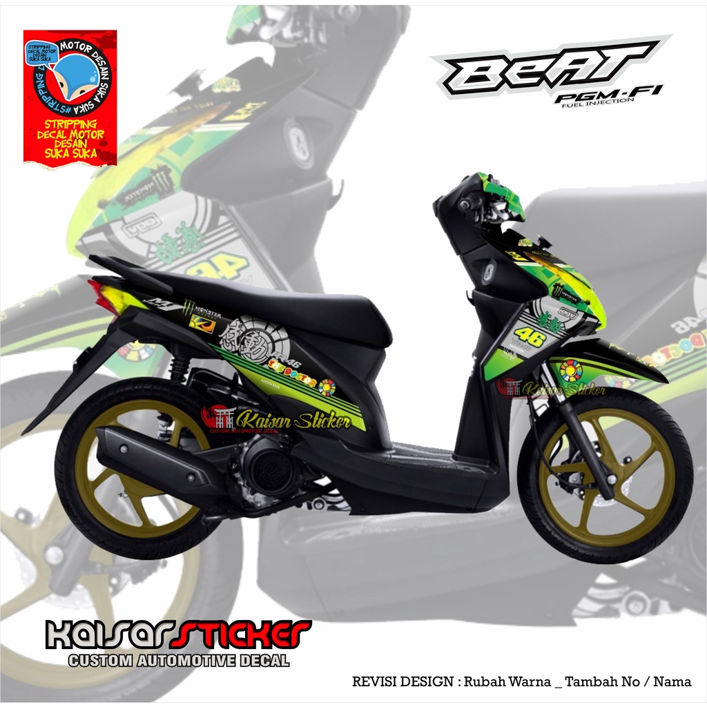 STICKER DECAL FULL BODY BEAT FI VR46 DECAL STIKER