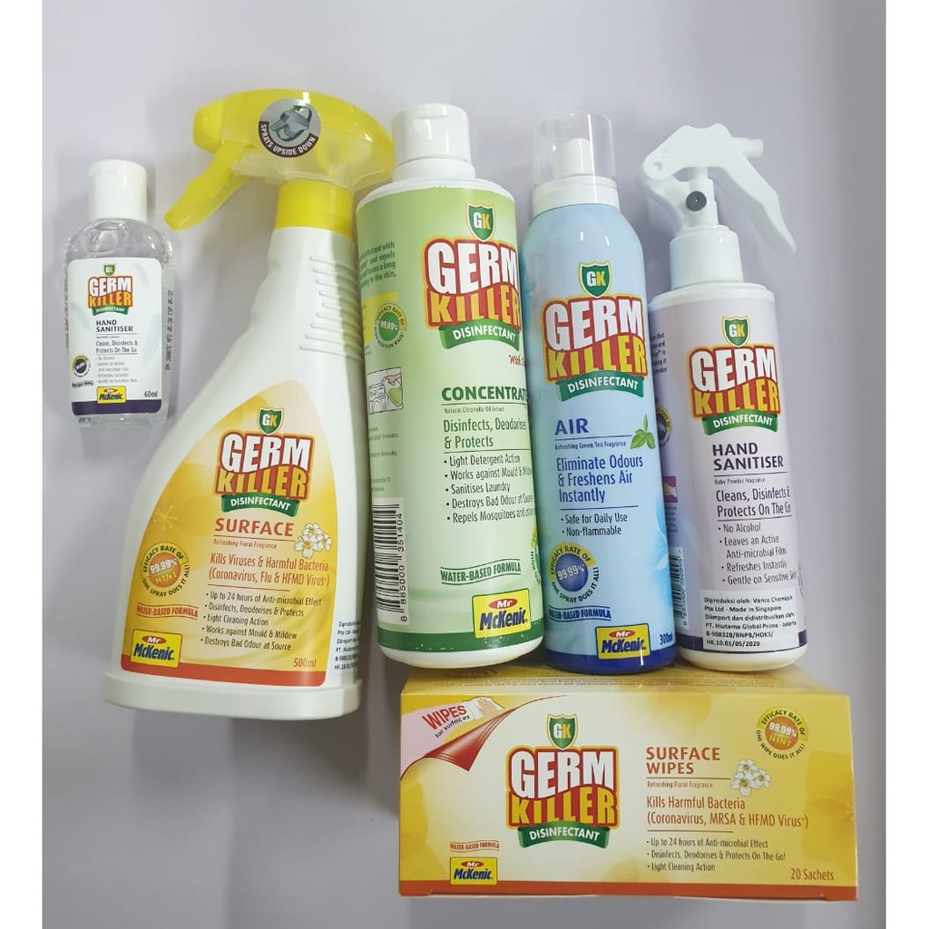 Germ Killer Air Surface Sanitizer Disinfectant Disinfektan Ruangan Kamar Semprotan Anti Bakteri