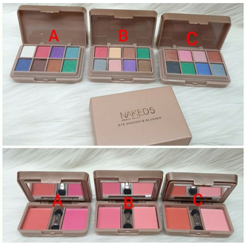 EYESHADOW &amp; BLUSH ON NAKED5 SUSUN