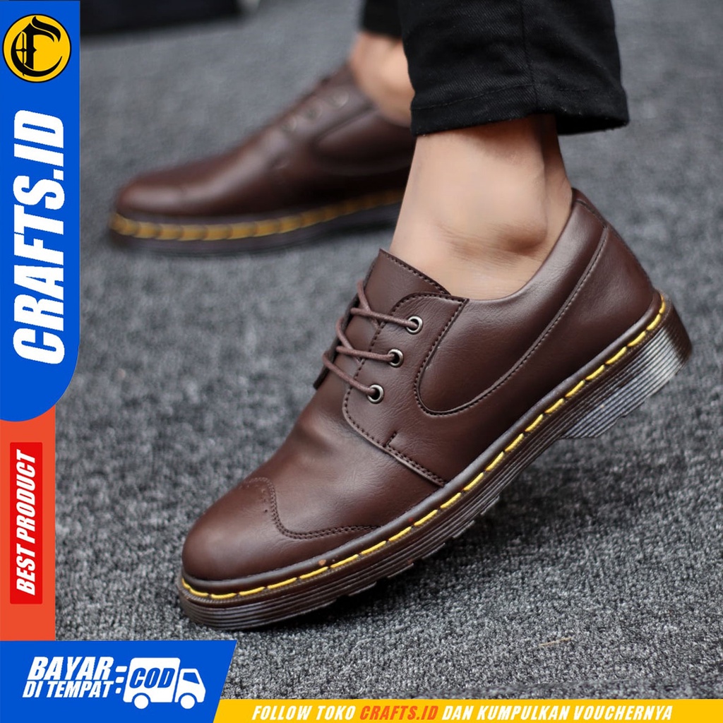 CRAFTS Wingtif - Sepatu Formal Pantofel Docmart Kerja Pria